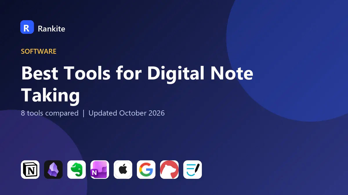 Best Tools for Digital Note Taking in 2026: 8 Apps Compared