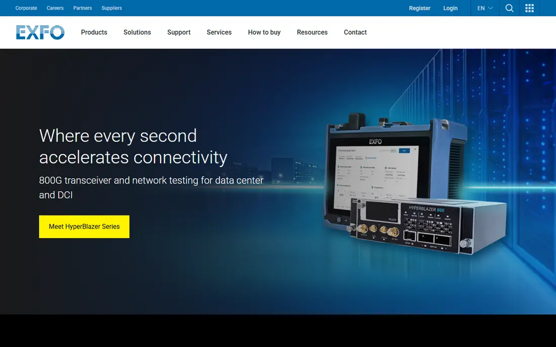 EXFO FTB-735C homepage