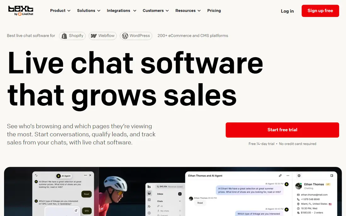 LiveChat homepage