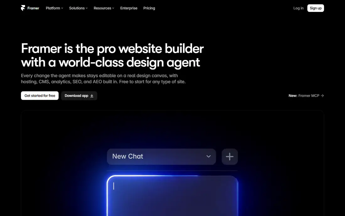 Framer homepage
