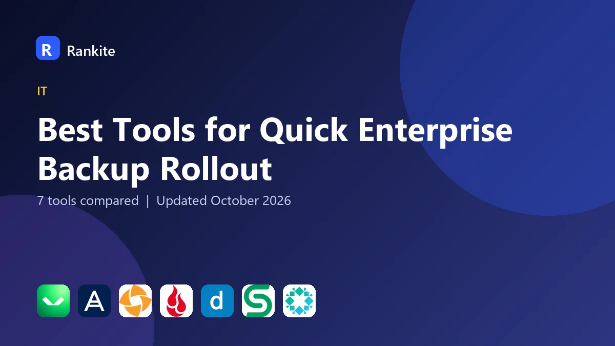 Best Tools for Quick Enterprise Backup Rollout in 2026: 7 Tools Compared