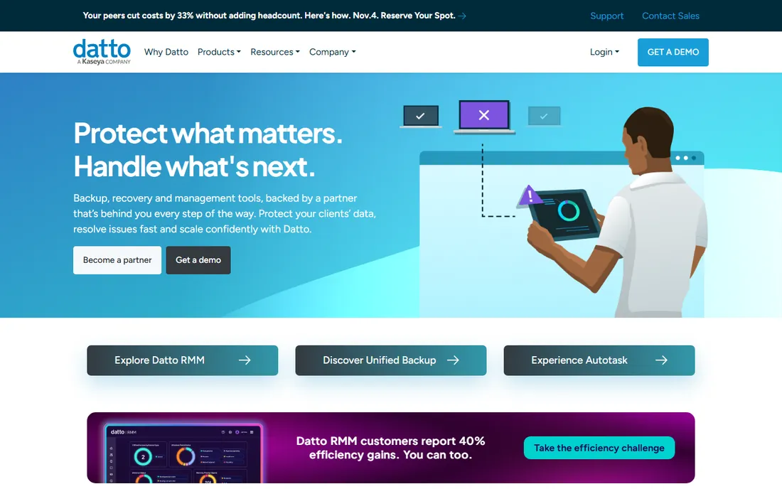 Datto homepage