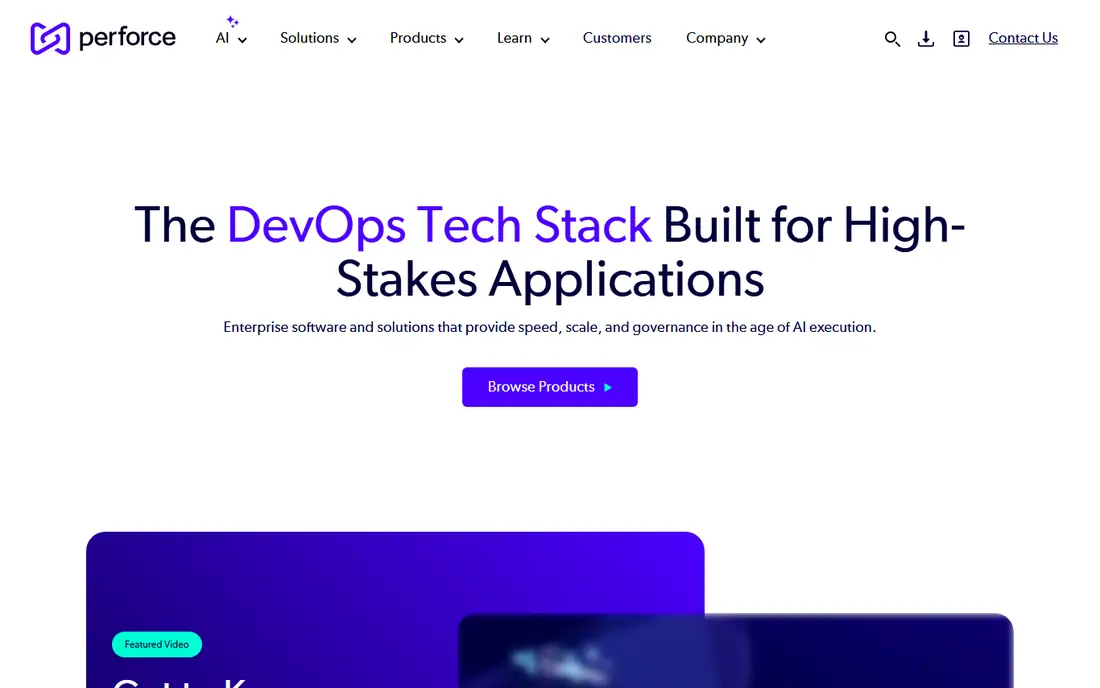 Perforce Helix Core homepage