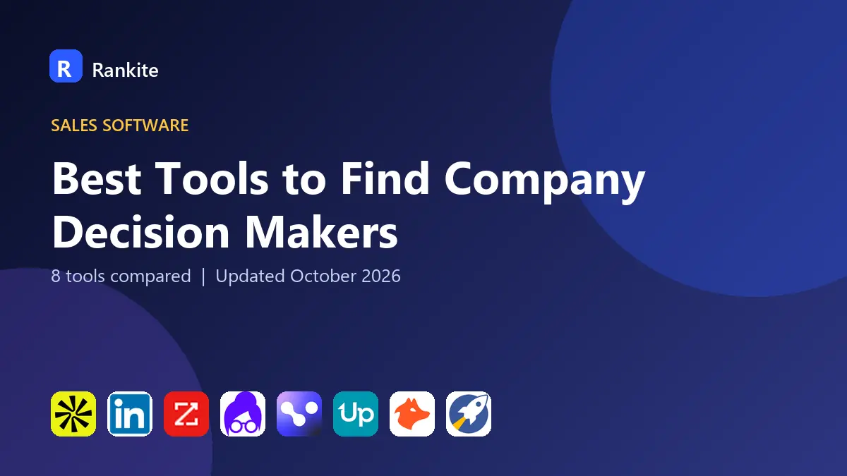 Best Tools to Find Company Decision Makers in 2026: 8 Tools Compared