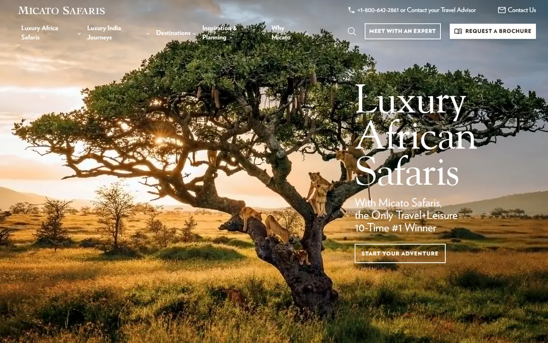 Micato Safaris homepage