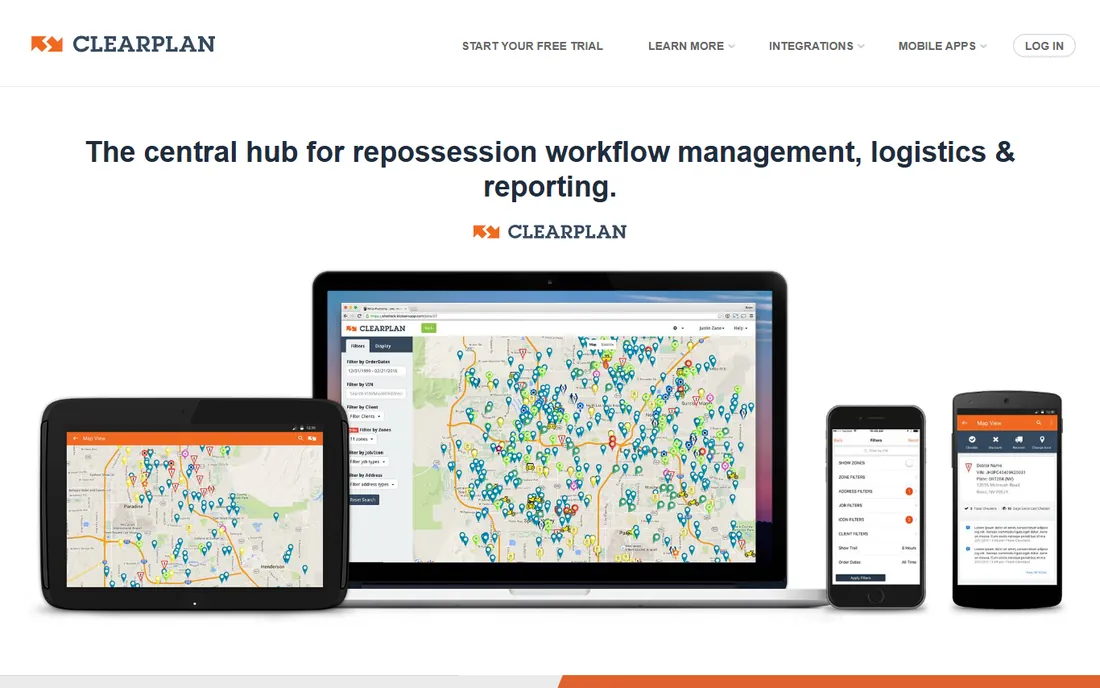 Clearplan homepage