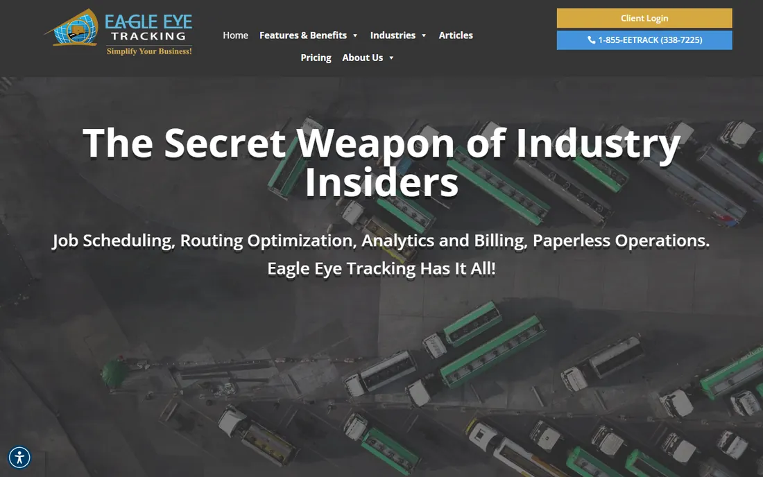 Eagle Eye Tracking homepage