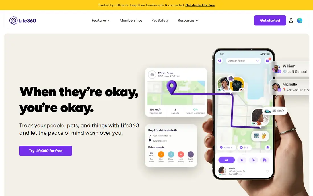 Life360 homepage