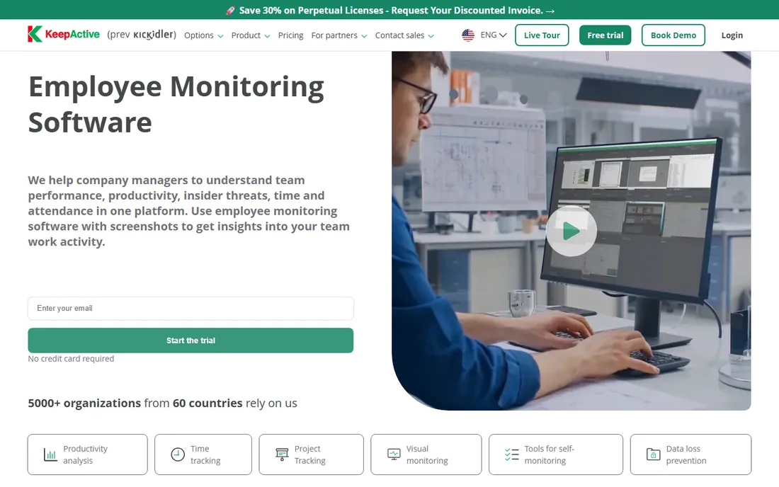 KeepActive homepage