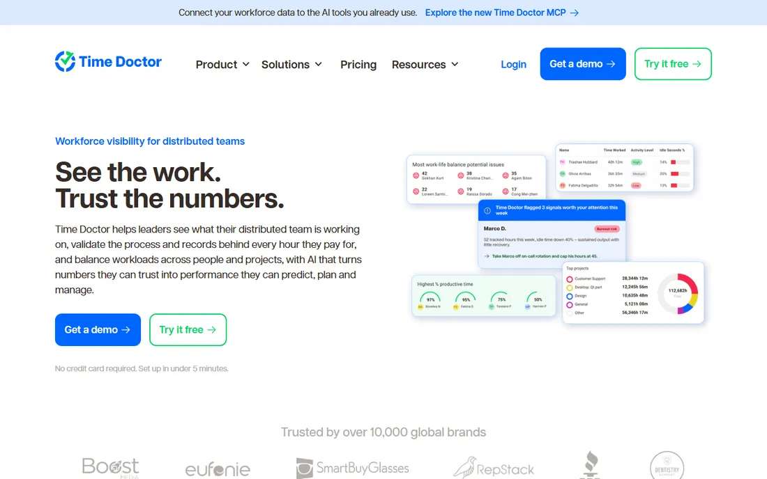 Time Doctor homepage