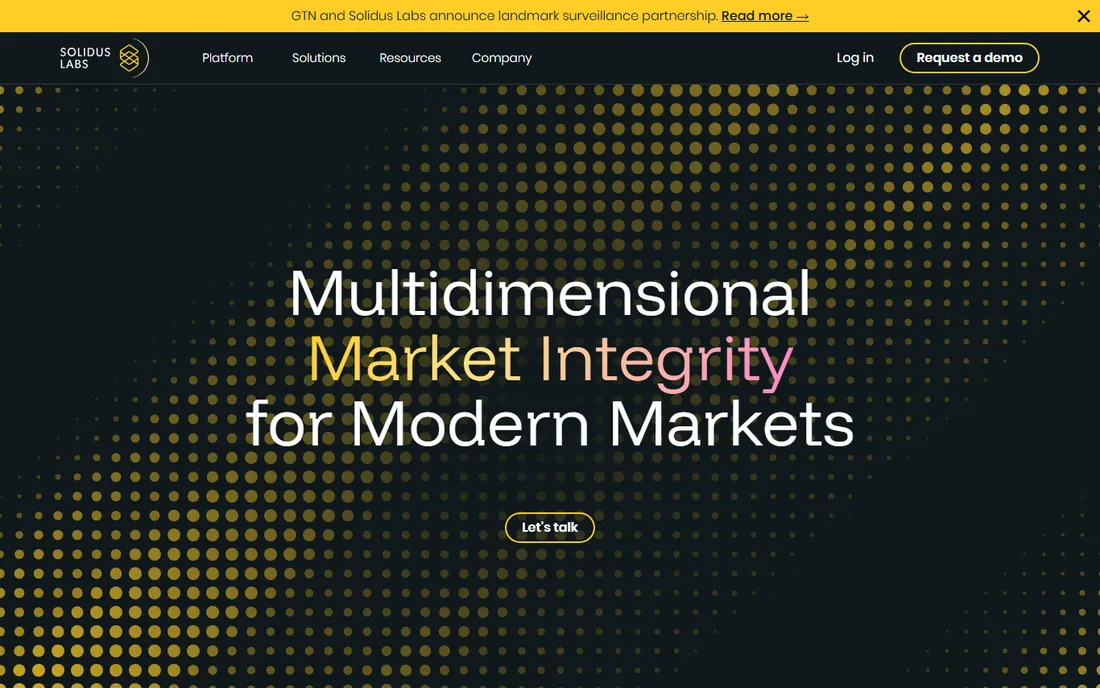 Solidus Labs homepage