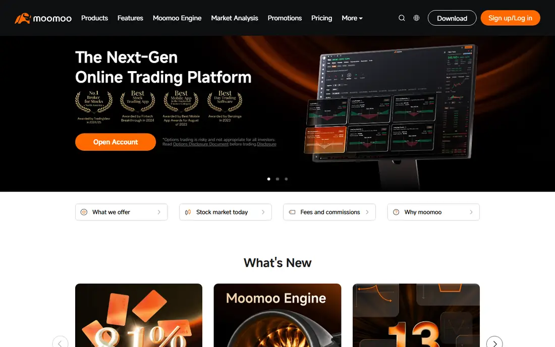 Moomoo homepage