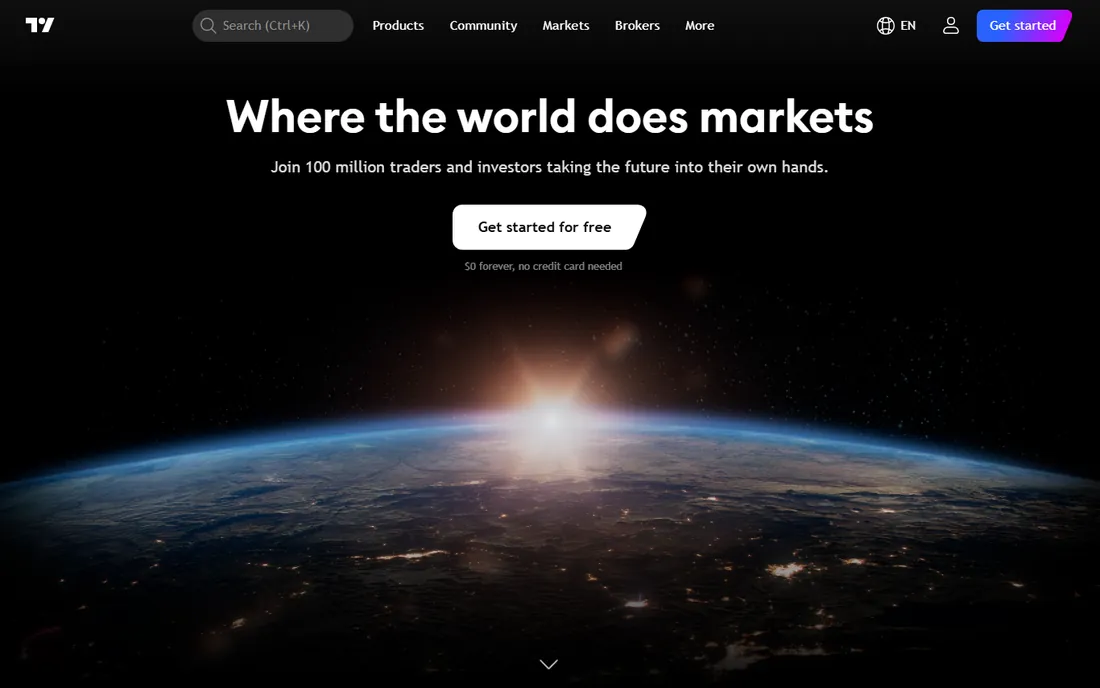 TradingView homepage