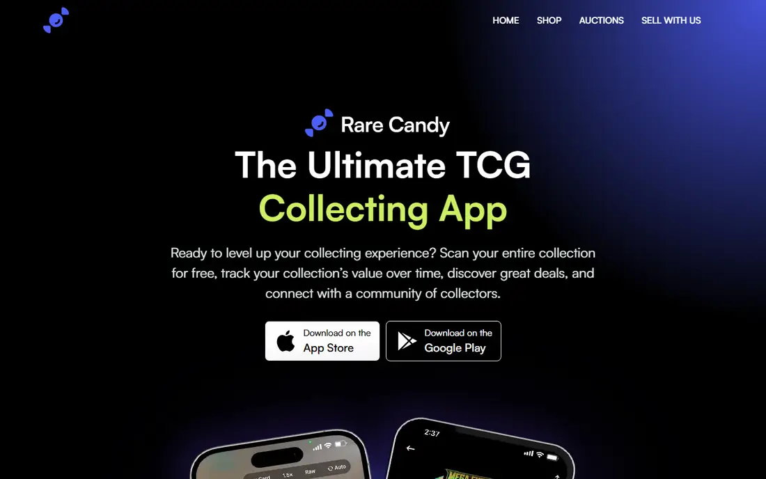 Rare Candy homepage