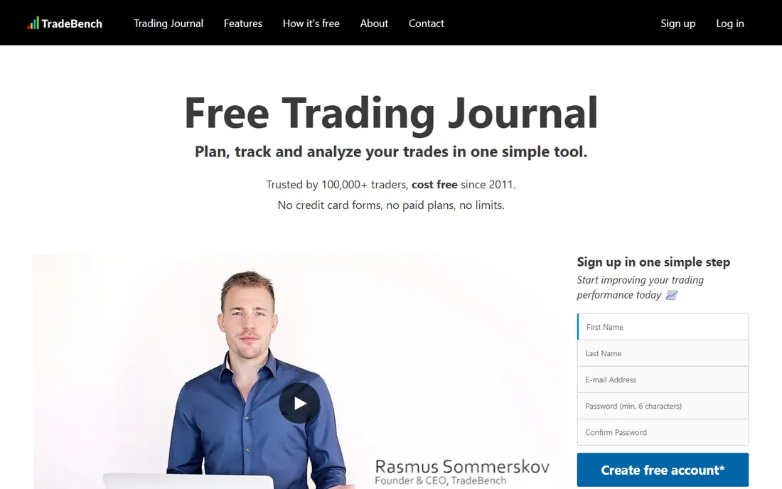 TradeBench homepage