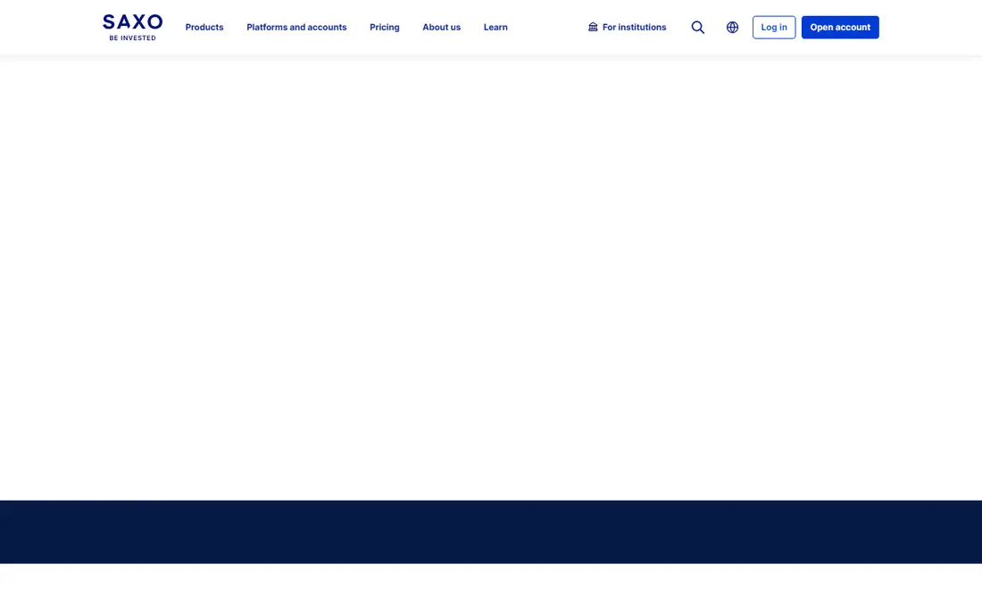 Saxo homepage