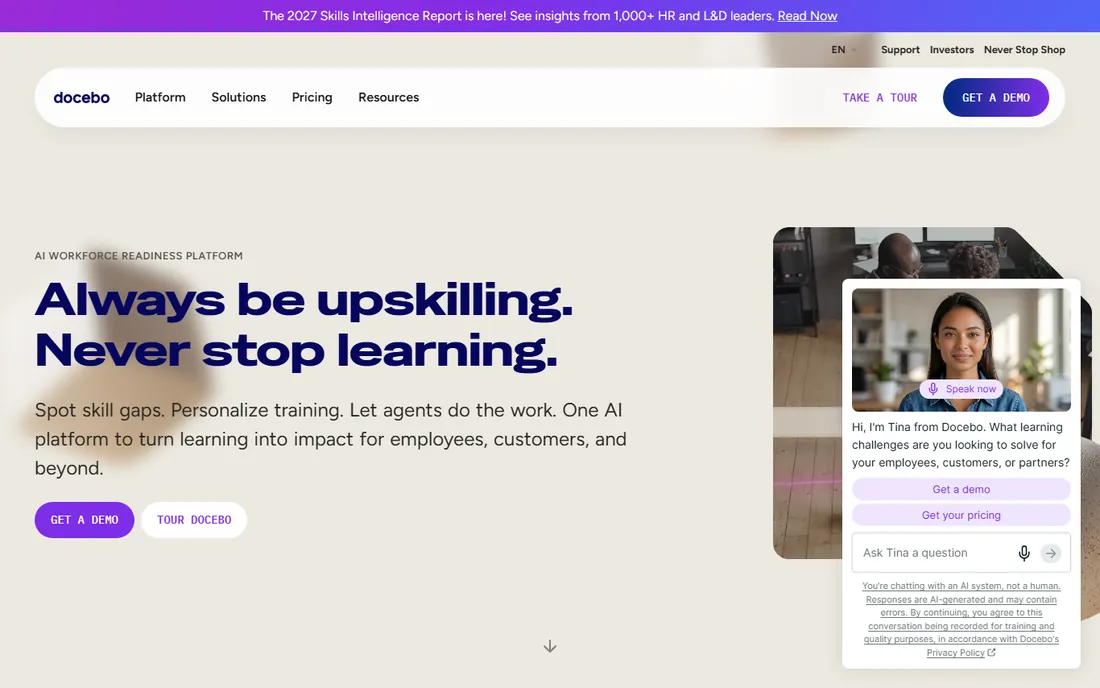 Docebo homepage
