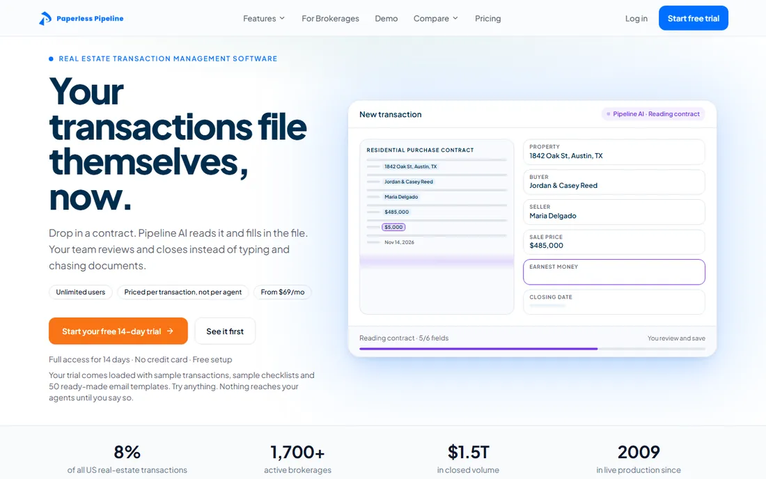 Paperless Pipeline homepage