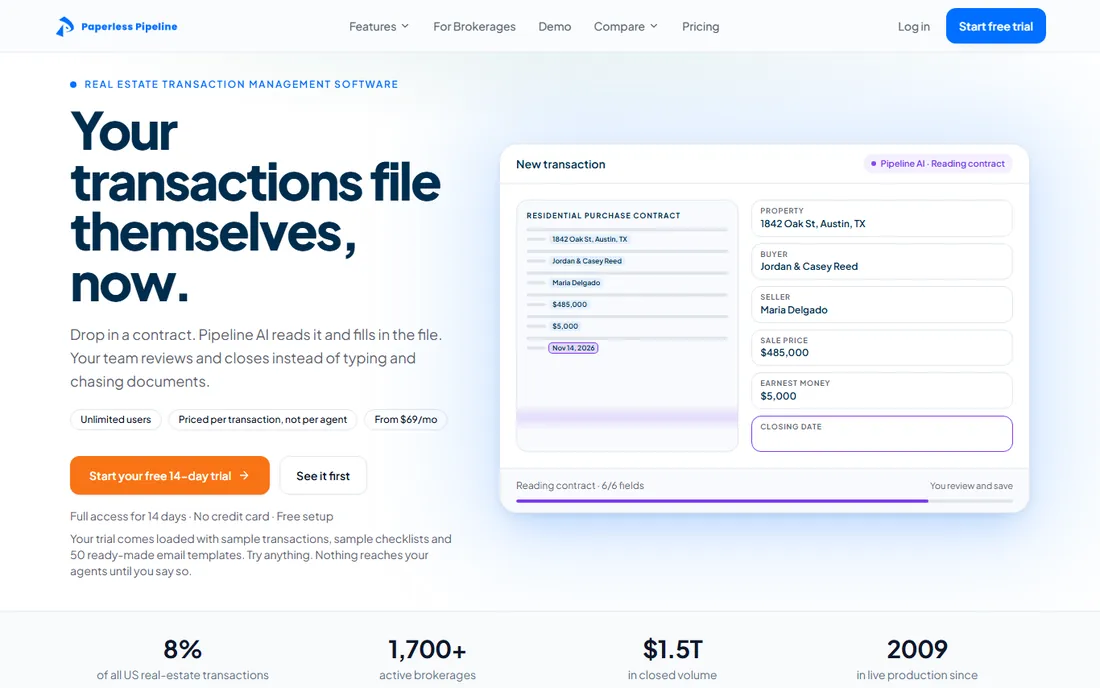 Paperless Pipeline homepage