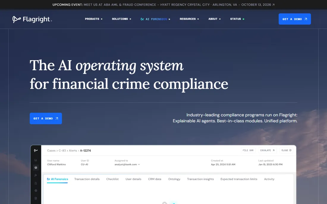 Flagright homepage