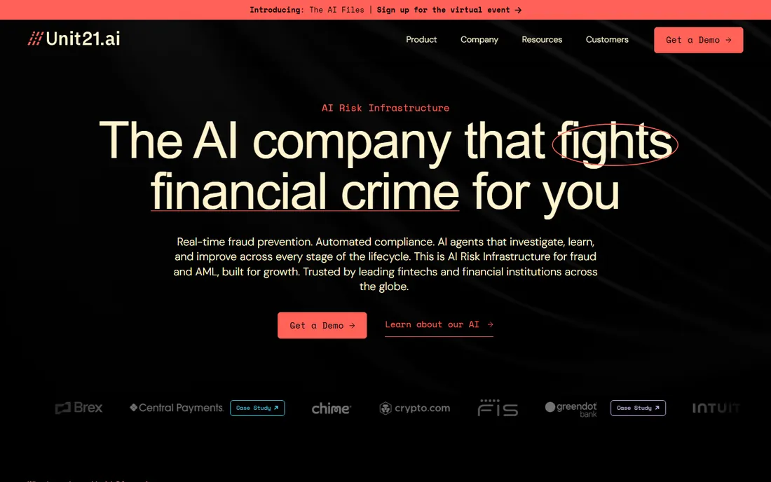 Unit21 homepage