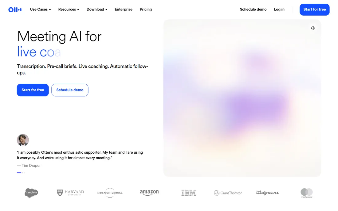 Otter.ai homepage