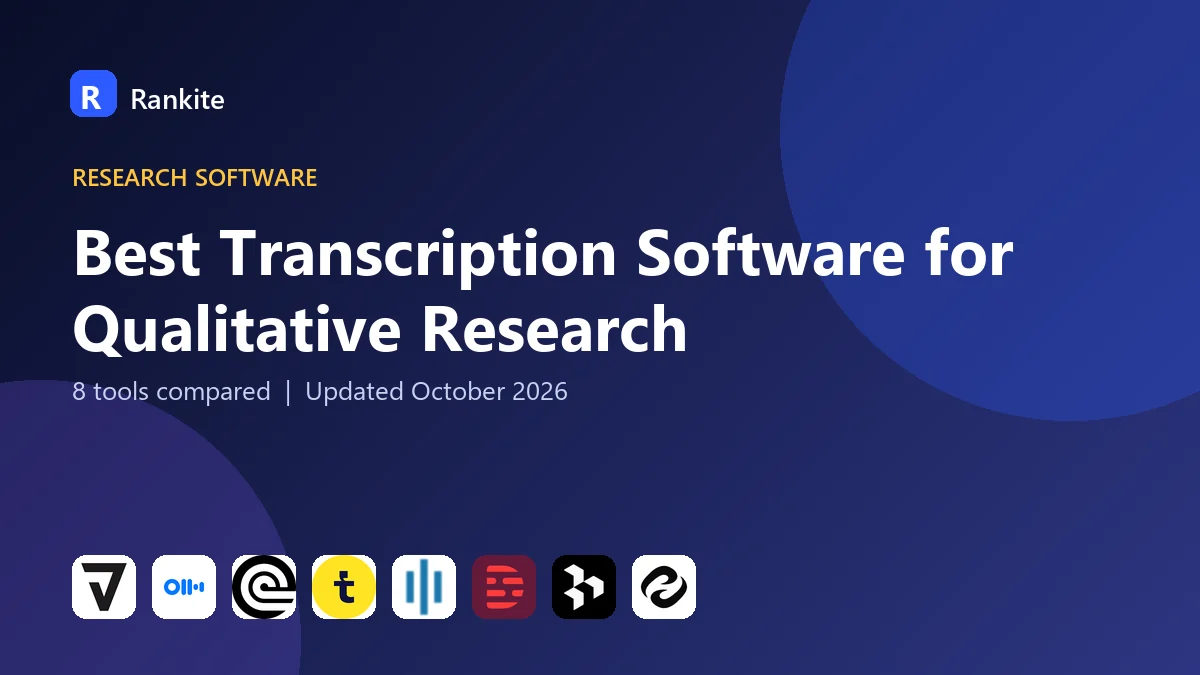 Best Transcription Software for Qualitative Research: 8 Tools Compared