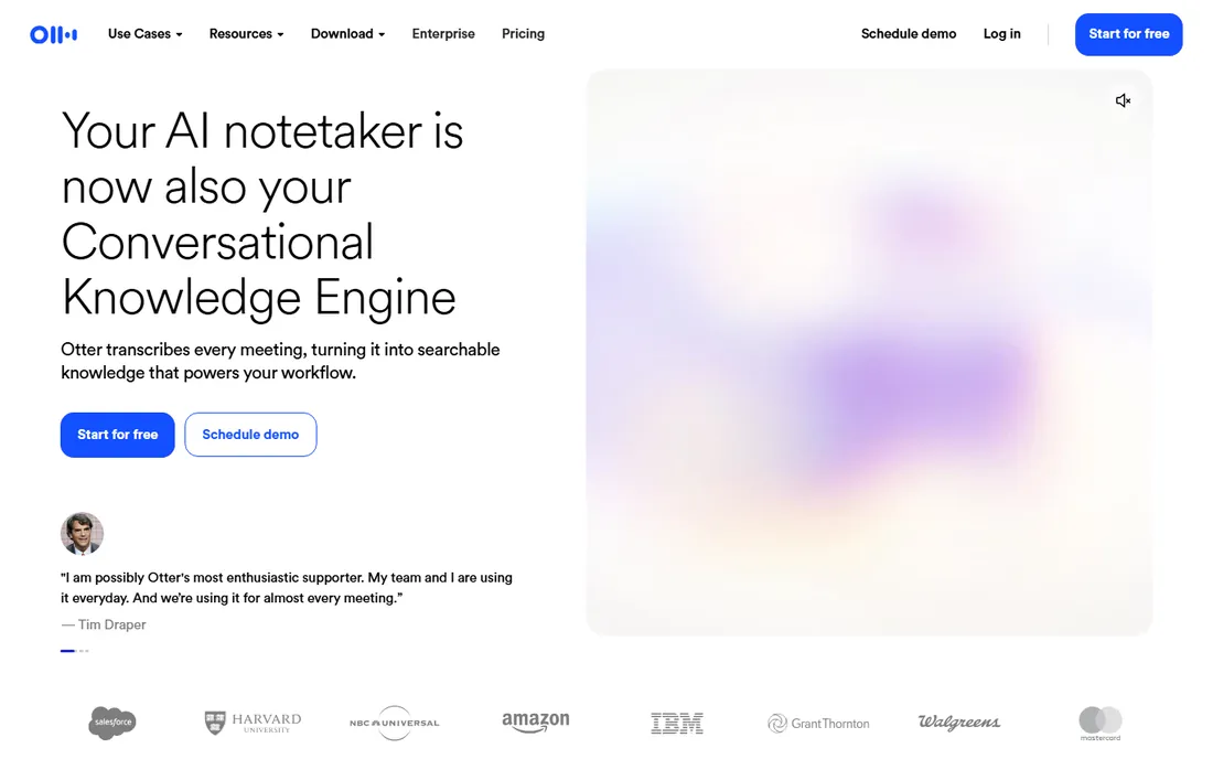 Otter.ai homepage