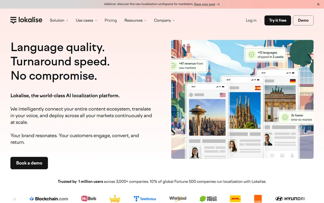 Lokalise homepage