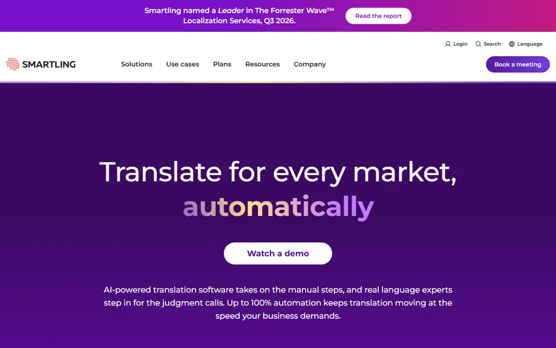 Smartling homepage