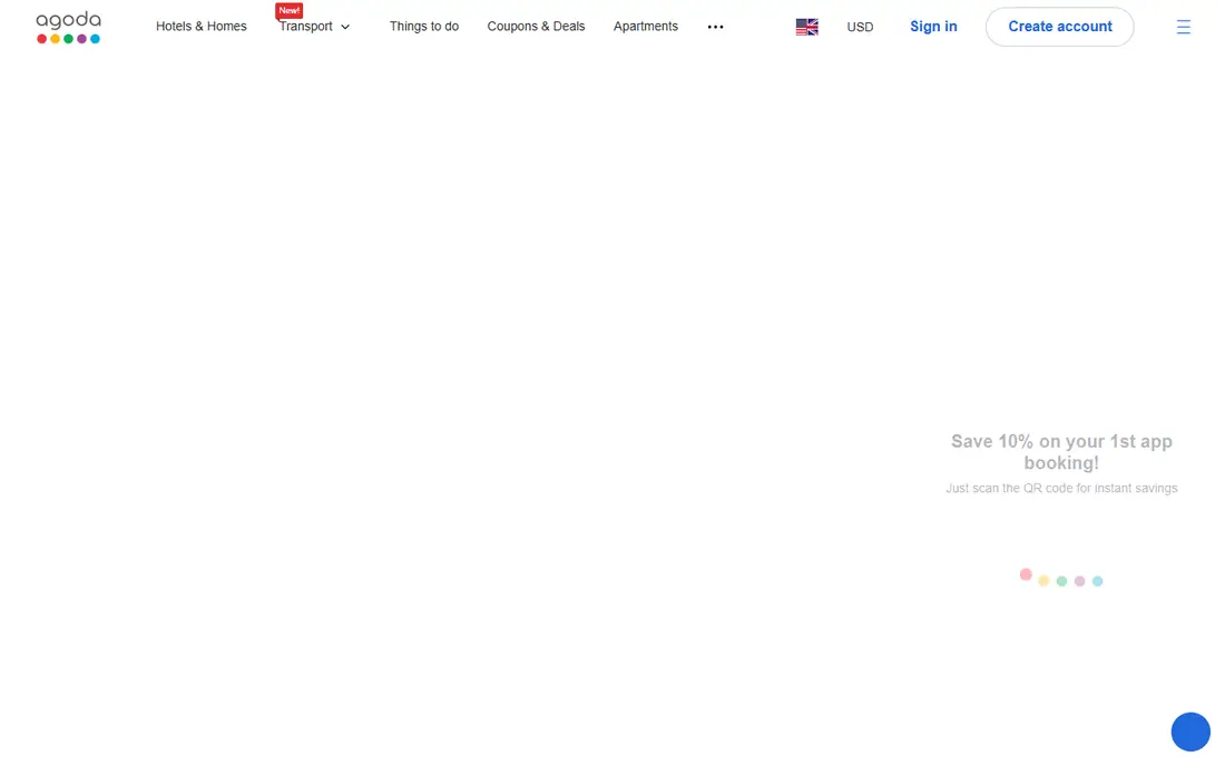 Agoda homepage