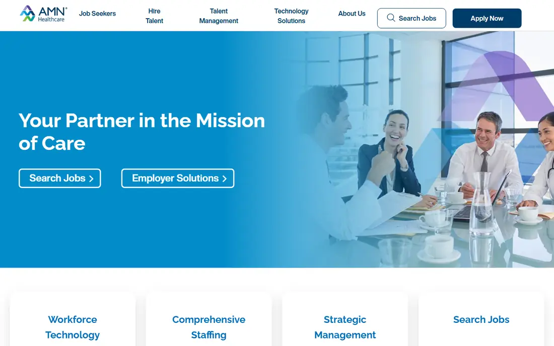AMN Healthcare Passport homepage