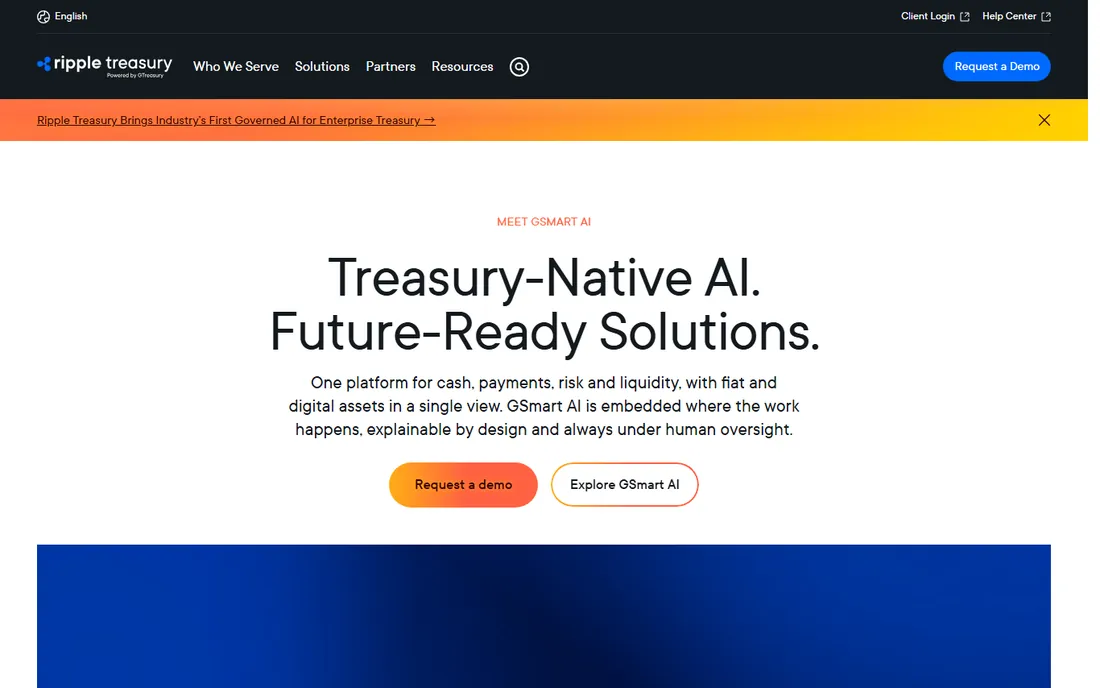 GTreasury homepage