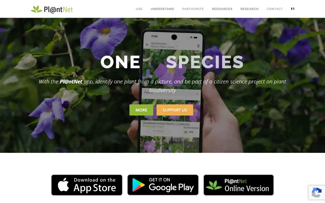 PlantNet homepage