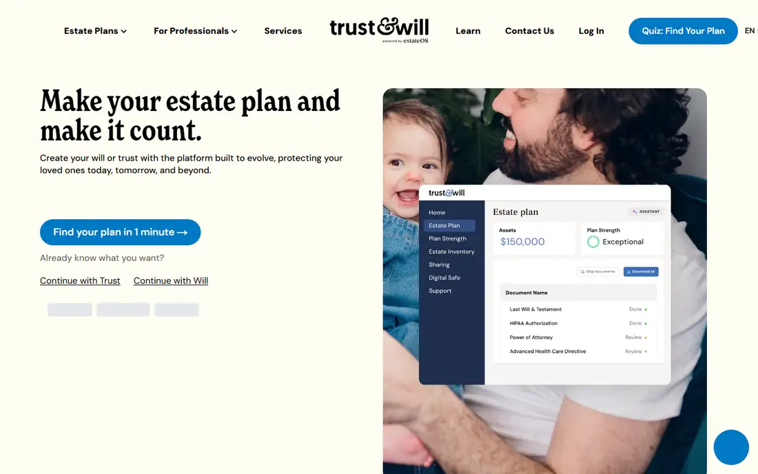 Trust and Will Fiduciary Trust homepage