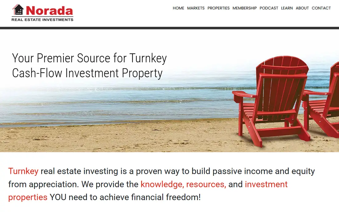 Norada Real Estate homepage