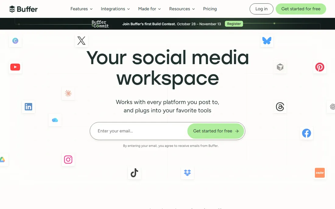 Buffer homepage
