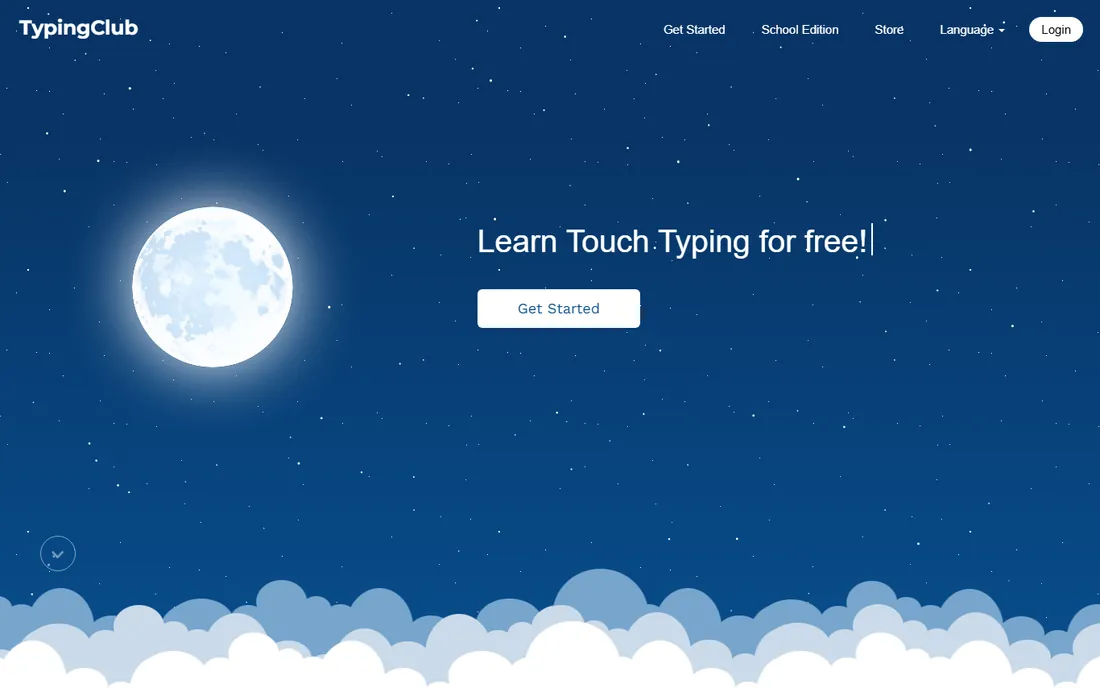 TypingClub homepage
