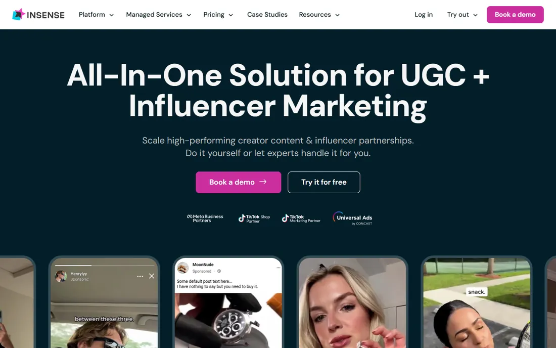 Insense homepage