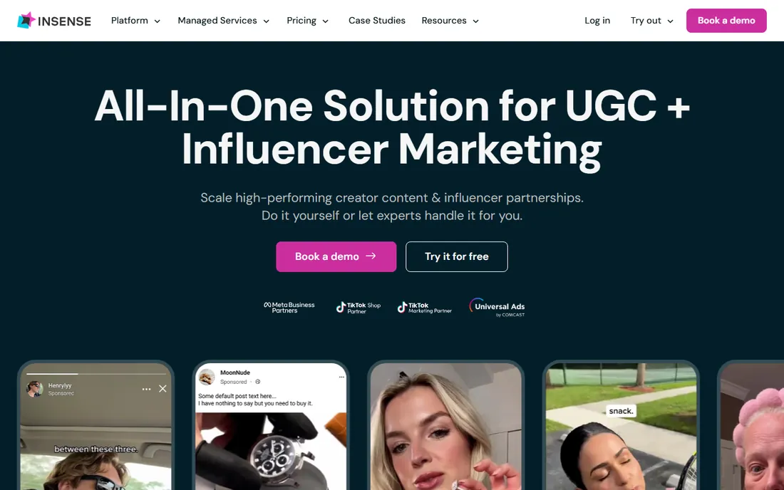 Insense homepage