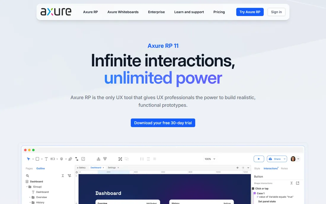 Axure RP homepage