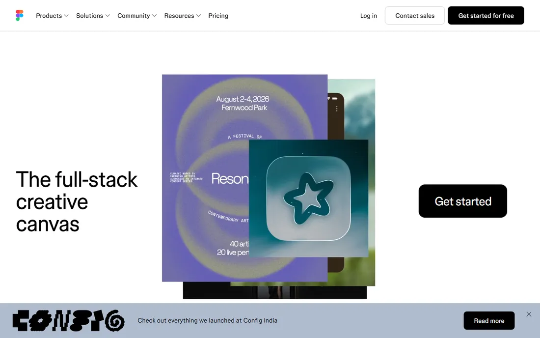 Figma homepage