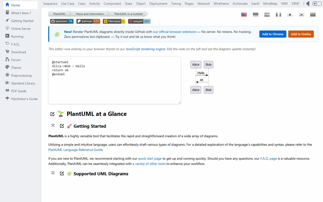 PlantUML homepage
