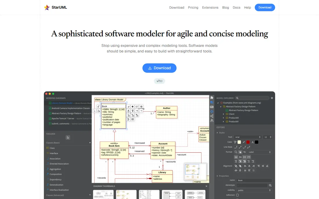 StarUML homepage
