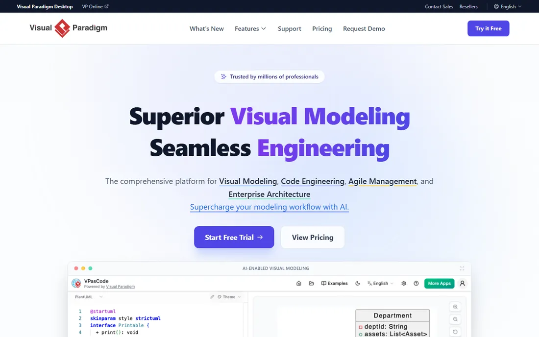 Visual Paradigm homepage