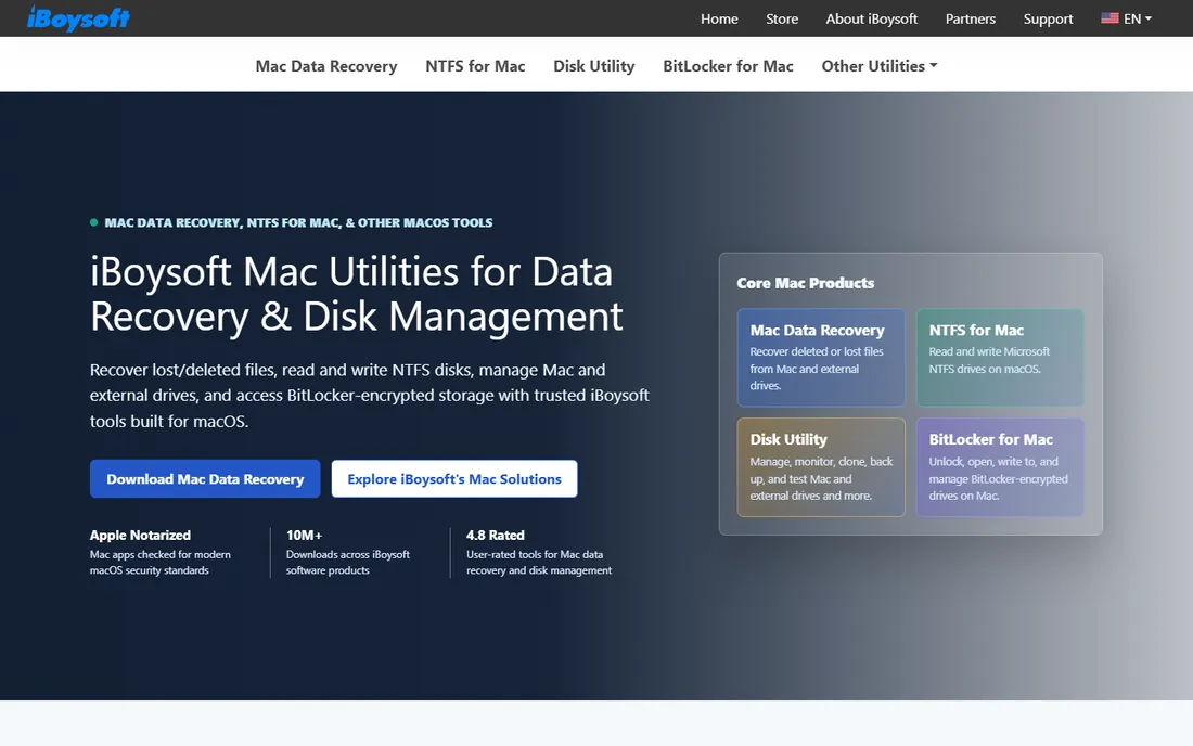 iBoysoft Data Recovery homepage