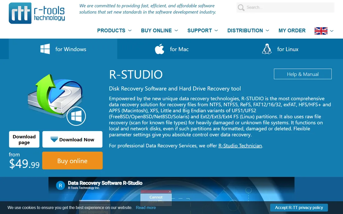 R-Studio homepage