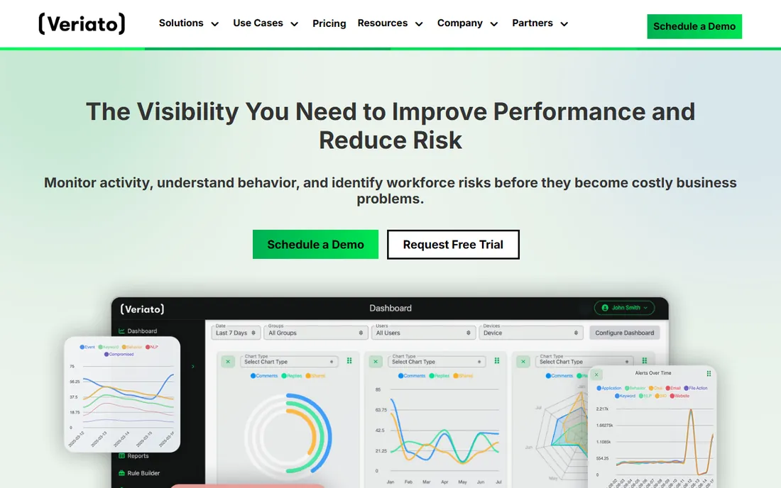 Veriato homepage