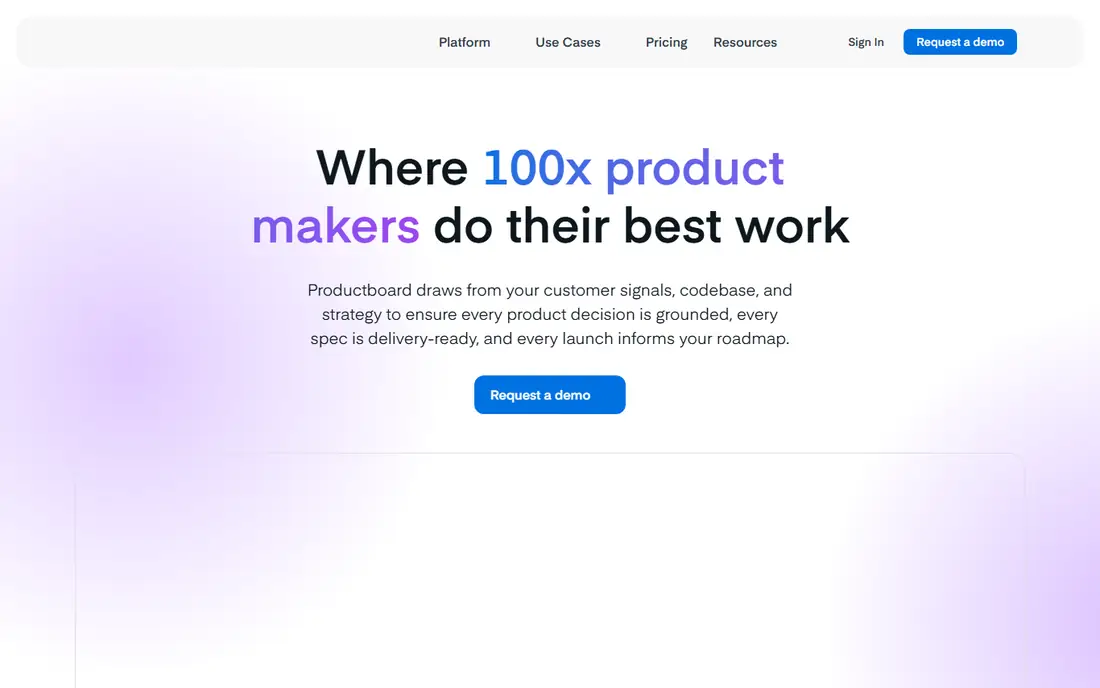 Productboard homepage