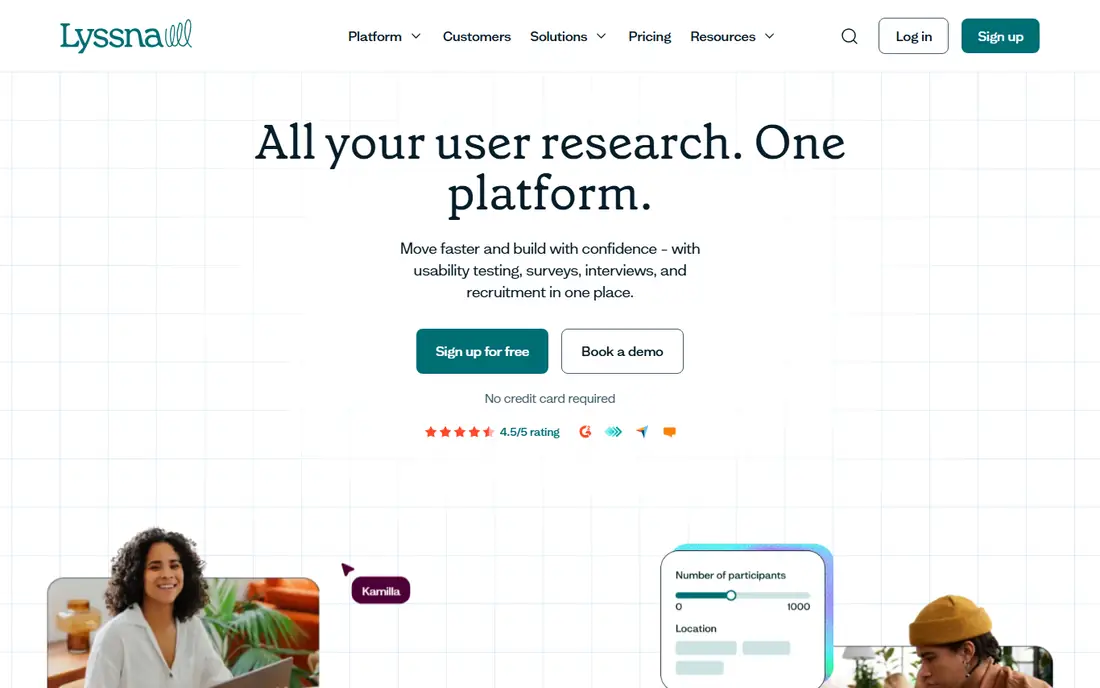 Lyssna homepage
